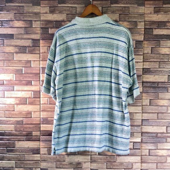 Mens Chereskin Knitted Large Gray & Blue Polo - Picture 2 of 8